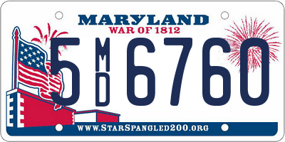 MD license plate 5MD6760