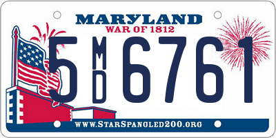 MD license plate 5MD6761