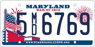 MD license plate 5MD6769