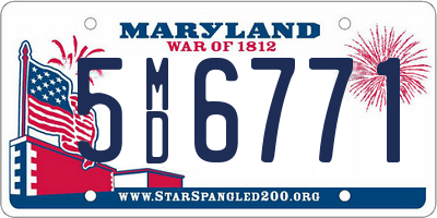 MD license plate 5MD6771