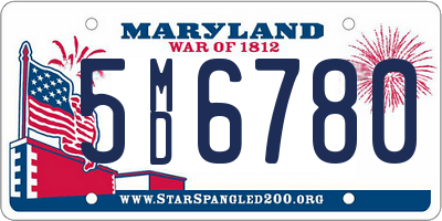 MD license plate 5MD6780