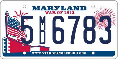 MD license plate 5MD6783