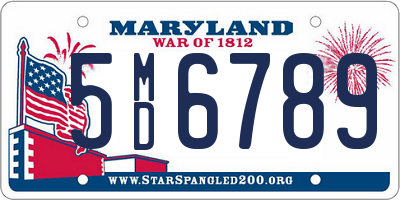 MD license plate 5MD6789