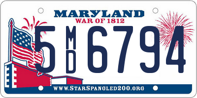 MD license plate 5MD6794