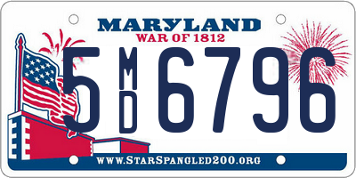 MD license plate 5MD6796