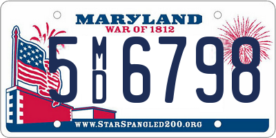 MD license plate 5MD6798