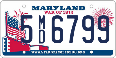 MD license plate 5MD6799