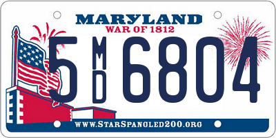 MD license plate 5MD6804