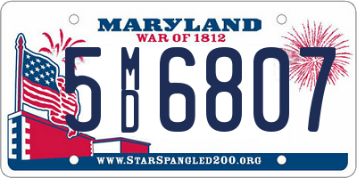 MD license plate 5MD6807