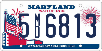 MD license plate 5MD6813