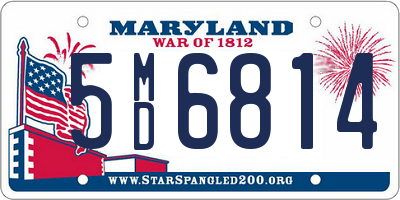 MD license plate 5MD6814