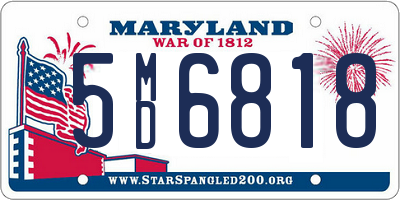 MD license plate 5MD6818