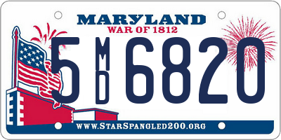 MD license plate 5MD6820