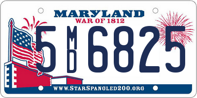 MD license plate 5MD6825