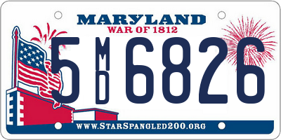 MD license plate 5MD6826