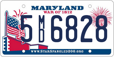 MD license plate 5MD6828