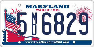 MD license plate 5MD6829