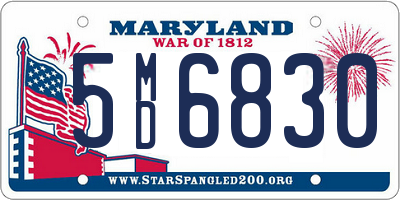 MD license plate 5MD6830