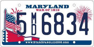 MD license plate 5MD6834