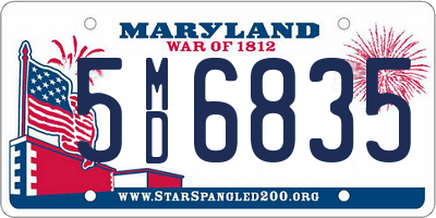 MD license plate 5MD6835