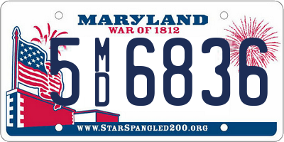 MD license plate 5MD6836