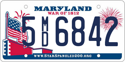 MD license plate 5MD6842