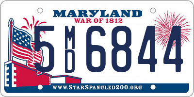 MD license plate 5MD6844