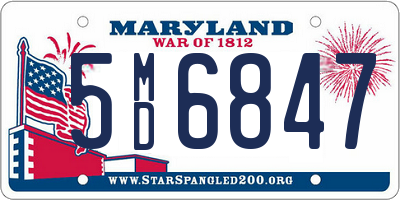 MD license plate 5MD6847