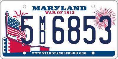 MD license plate 5MD6853