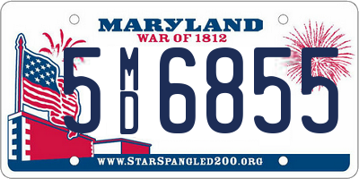 MD license plate 5MD6855
