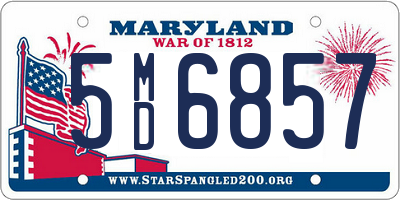 MD license plate 5MD6857