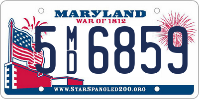 MD license plate 5MD6859