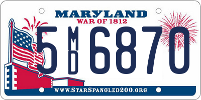 MD license plate 5MD6870