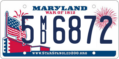 MD license plate 5MD6872