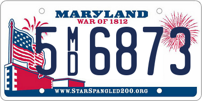 MD license plate 5MD6873