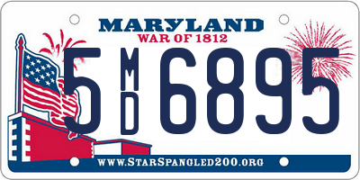 MD license plate 5MD6895