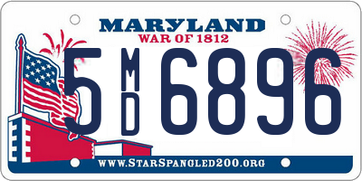 MD license plate 5MD6896