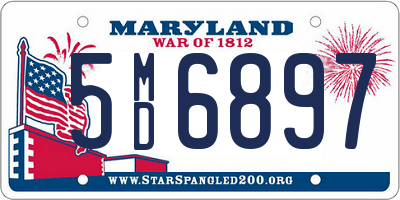 MD license plate 5MD6897