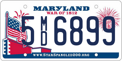 MD license plate 5MD6899