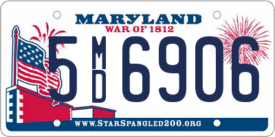 MD license plate 5MD6906