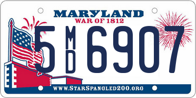 MD license plate 5MD6907