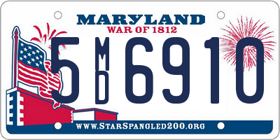 MD license plate 5MD6910