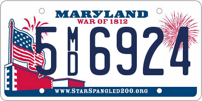 MD license plate 5MD6924