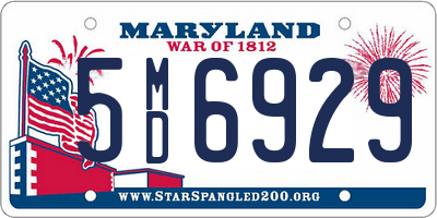 MD license plate 5MD6929