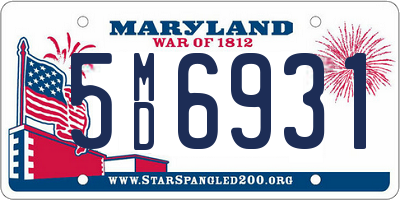 MD license plate 5MD6931