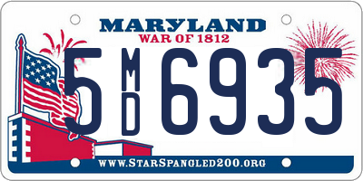 MD license plate 5MD6935