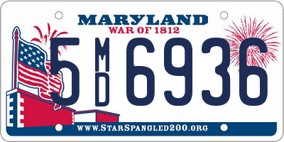 MD license plate 5MD6936