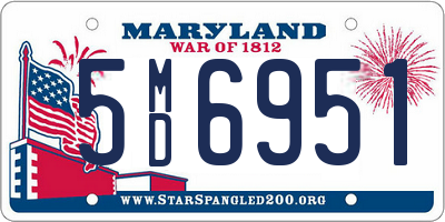 MD license plate 5MD6951