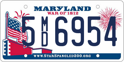 MD license plate 5MD6954