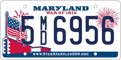 MD license plate 5MD6956